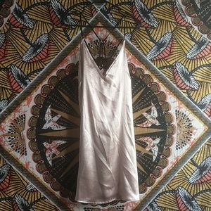 Pink Satin-like Mini Dress